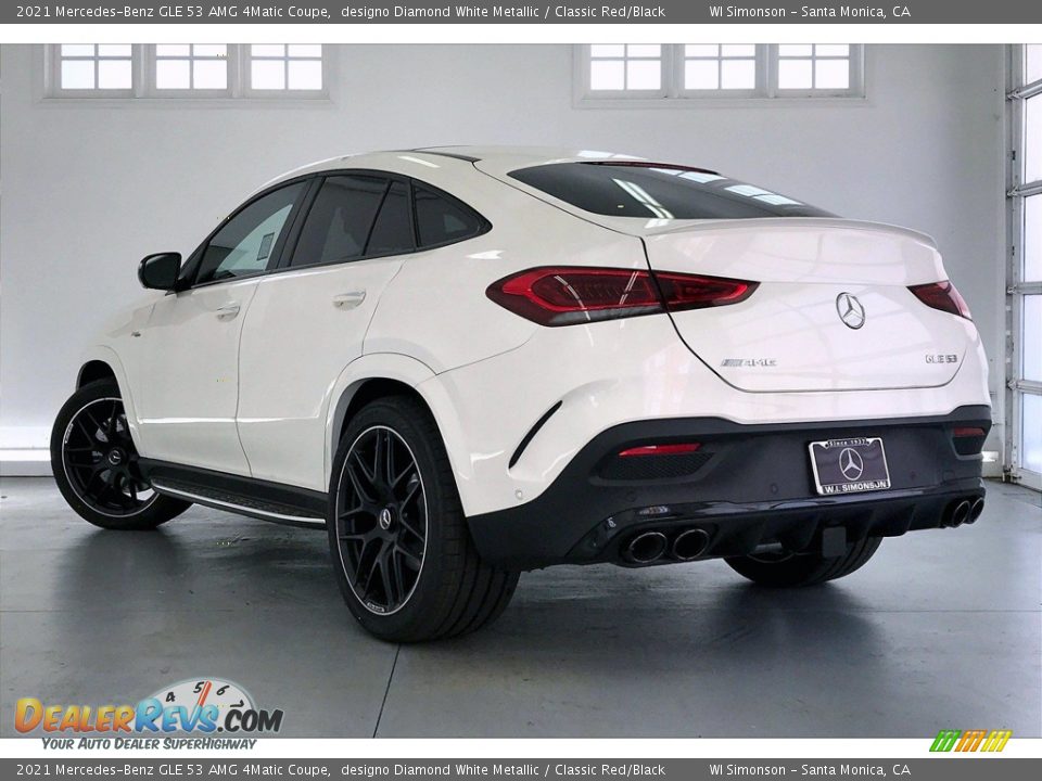 2021 Mercedes-Benz GLE 53 AMG 4Matic Coupe designo Diamond White Metallic / Classic Red/Black Photo #2