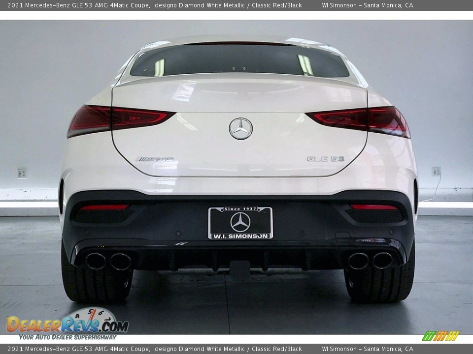 2021 Mercedes-Benz GLE 53 AMG 4Matic Coupe designo Diamond White Metallic / Classic Red/Black Photo #3