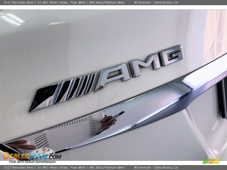 2017 Mercedes-Benz C 43 AMG 4Matic Sedan Polar White / AMG Black/Platinum White Photo #27