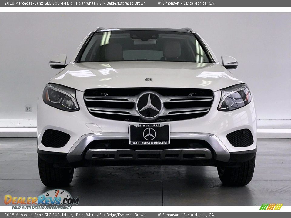 2018 Mercedes-Benz GLC 300 4Matic Polar White / Silk Beige/Espresso Brown Photo #2