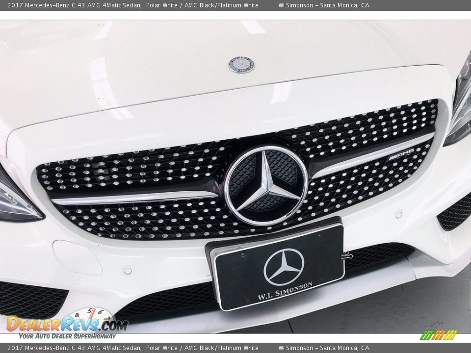 2017 Mercedes-Benz C 43 AMG 4Matic Sedan Polar White / AMG Black/Platinum White Photo #33