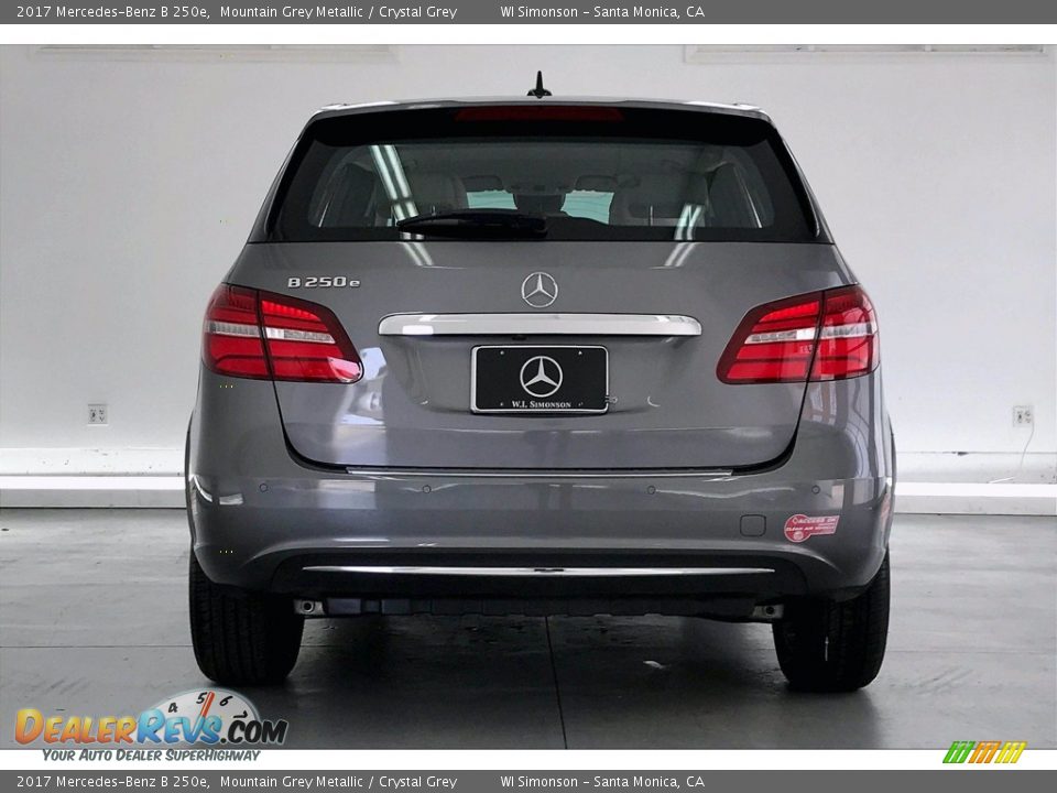 2017 Mercedes-Benz B 250e Mountain Grey Metallic / Crystal Grey Photo #3