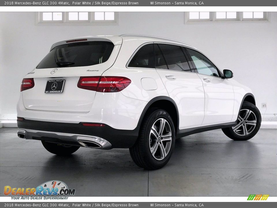 2018 Mercedes-Benz GLC 300 4Matic Polar White / Silk Beige/Espresso Brown Photo #16