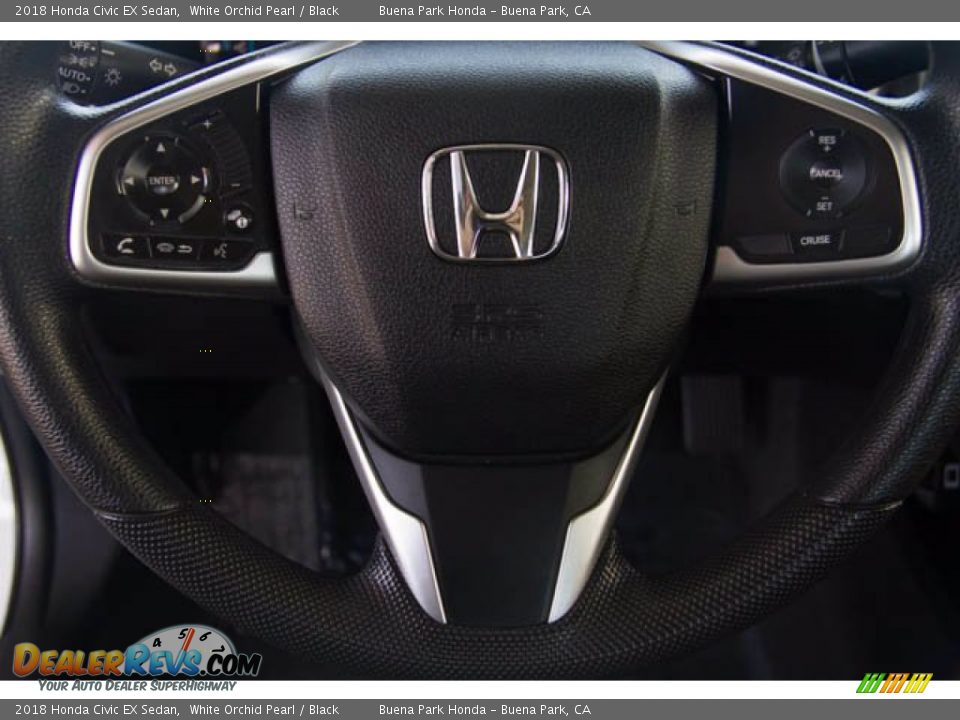 2018 Honda Civic EX Sedan White Orchid Pearl / Black Photo #15