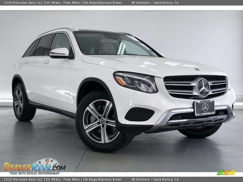 2018 Mercedes-Benz GLC 300 4Matic Polar White / Silk Beige/Espresso Brown Photo #34