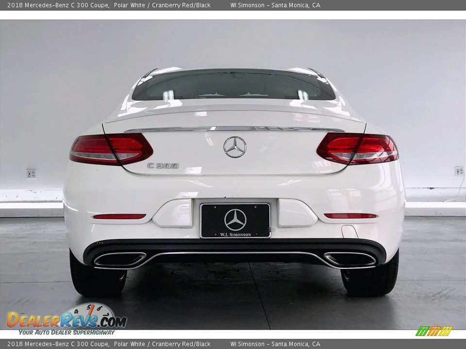 2018 Mercedes-Benz C 300 Coupe Polar White / Cranberry Red/Black Photo #3