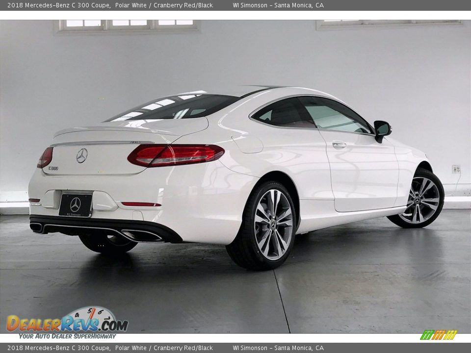 2018 Mercedes-Benz C 300 Coupe Polar White / Cranberry Red/Black Photo #16