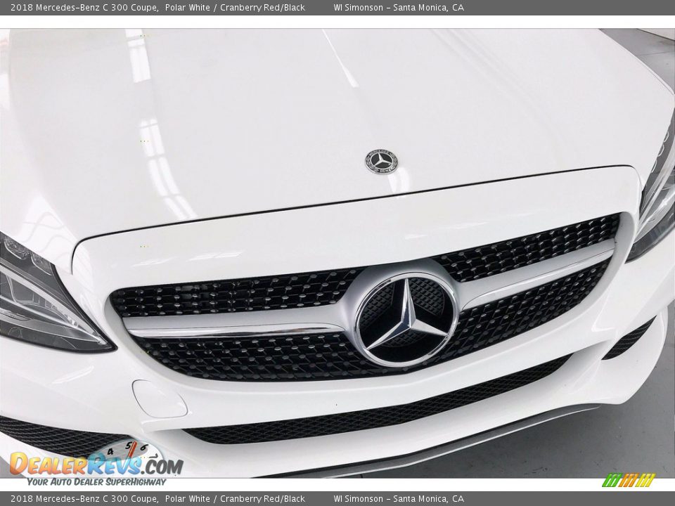 2018 Mercedes-Benz C 300 Coupe Polar White / Cranberry Red/Black Photo #33