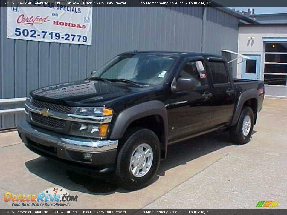 2006 Chevrolet Colorado LT Crew Cab 4x4 Black / Very Dark Pewter Photo #2