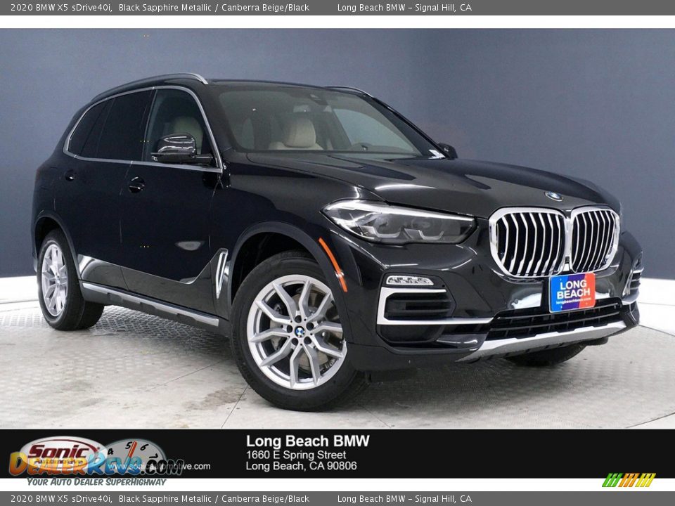 2020 BMW X5 sDrive40i Black Sapphire Metallic / Canberra Beige/Black Photo #1