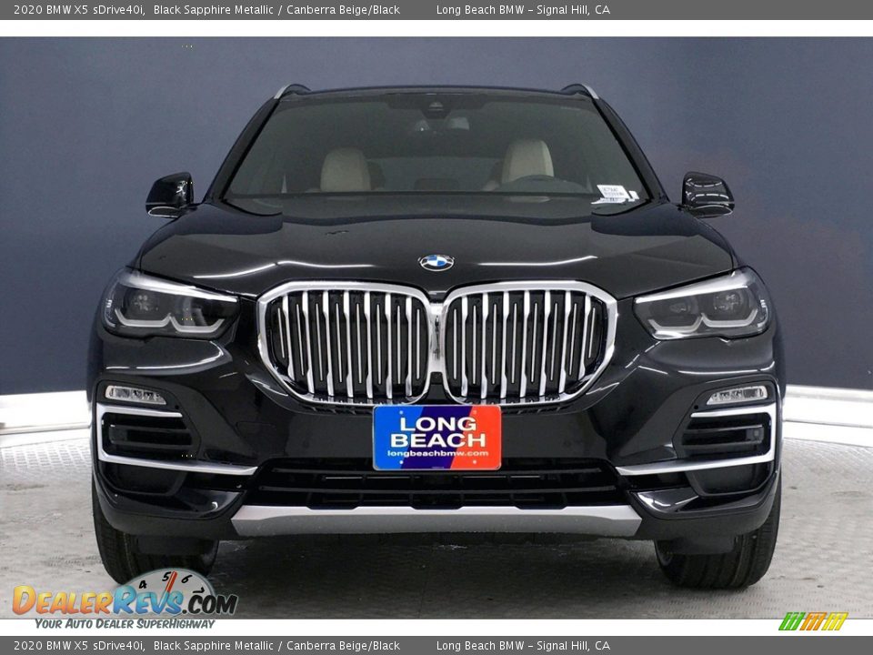 2020 BMW X5 sDrive40i Black Sapphire Metallic / Canberra Beige/Black Photo #2