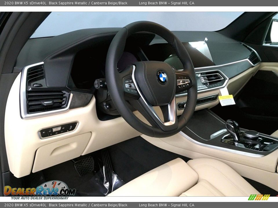 2020 BMW X5 sDrive40i Black Sapphire Metallic / Canberra Beige/Black Photo #7