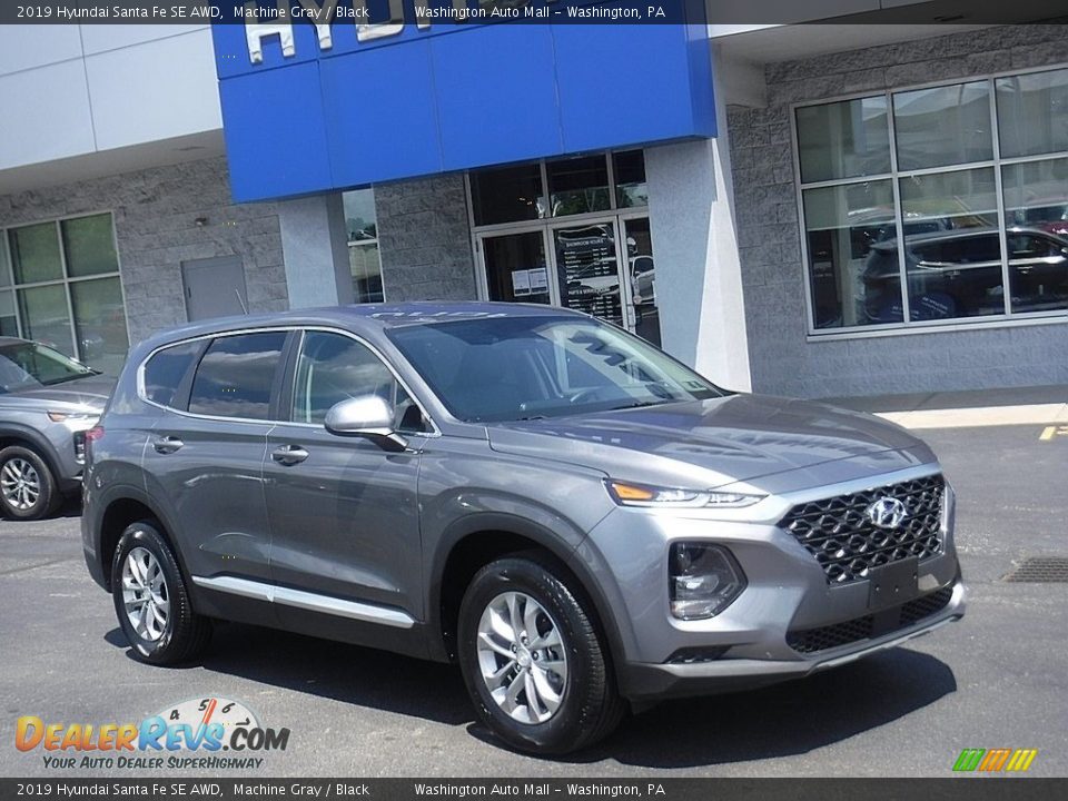 2019 Hyundai Santa Fe SE AWD Machine Gray / Black Photo #1