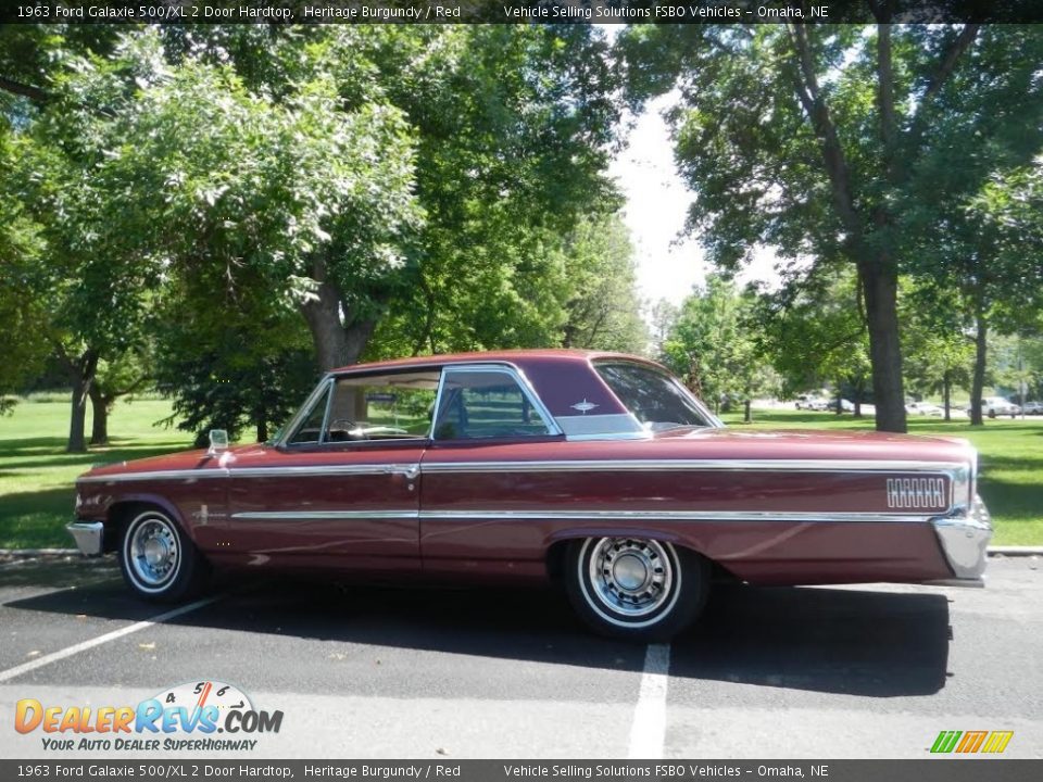 1963 Ford Galaxie 500/XL 2 Door Hardtop Heritage Burgundy / Red Photo #2