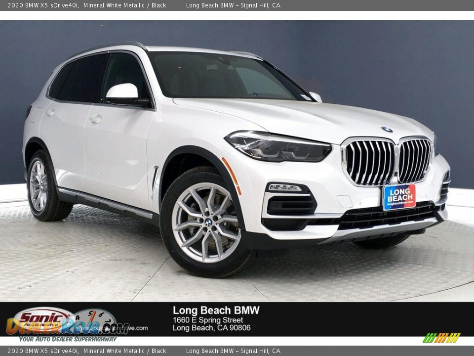 2020 BMW X5 sDrive40i Mineral White Metallic / Black Photo #1