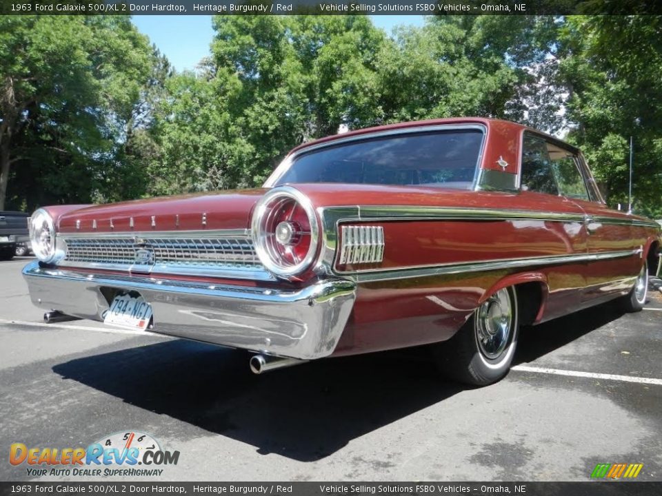 1963 Ford Galaxie 500/XL 2 Door Hardtop Heritage Burgundy / Red Photo #5