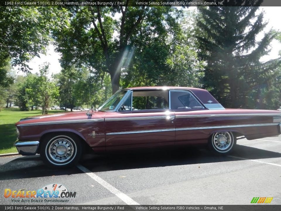 1963 Ford Galaxie 500/XL 2 Door Hardtop Heritage Burgundy / Red Photo #6