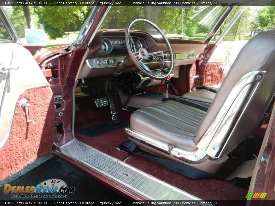 1963 Ford Galaxie 500/XL 2 Door Hardtop Heritage Burgundy / Red Photo #7