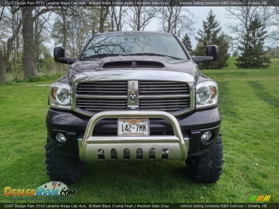 2007 Dodge Ram 3500 Laramie Mega Cab 4x4 Brilliant Black Crystal Pearl / Medium Slate Gray Photo #3