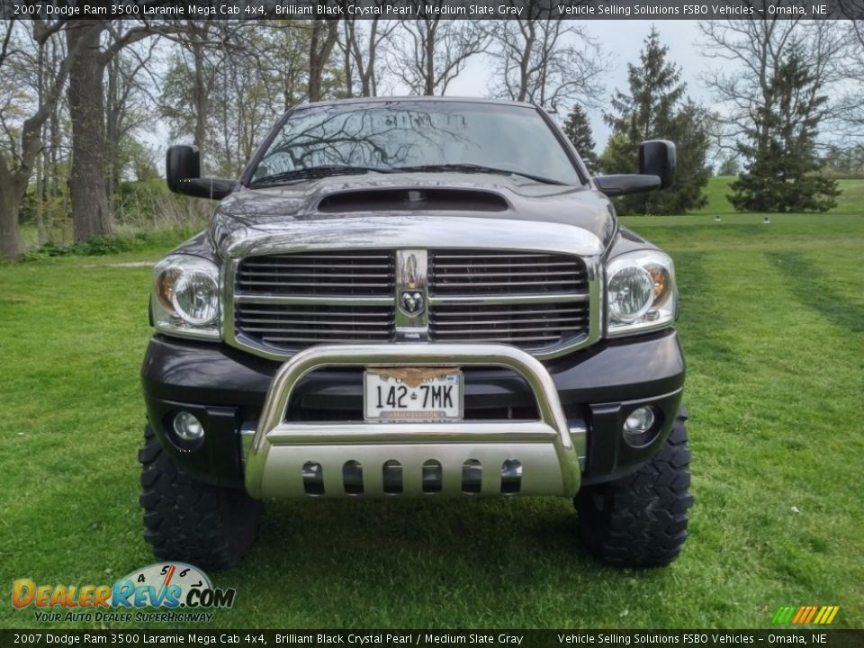 2007 Dodge Ram 3500 Laramie Mega Cab 4x4 Brilliant Black Crystal Pearl / Medium Slate Gray Photo #3