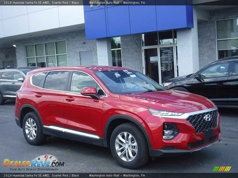 2019 Hyundai Santa Fe SE AWD Scarlet Red / Black Photo #1
