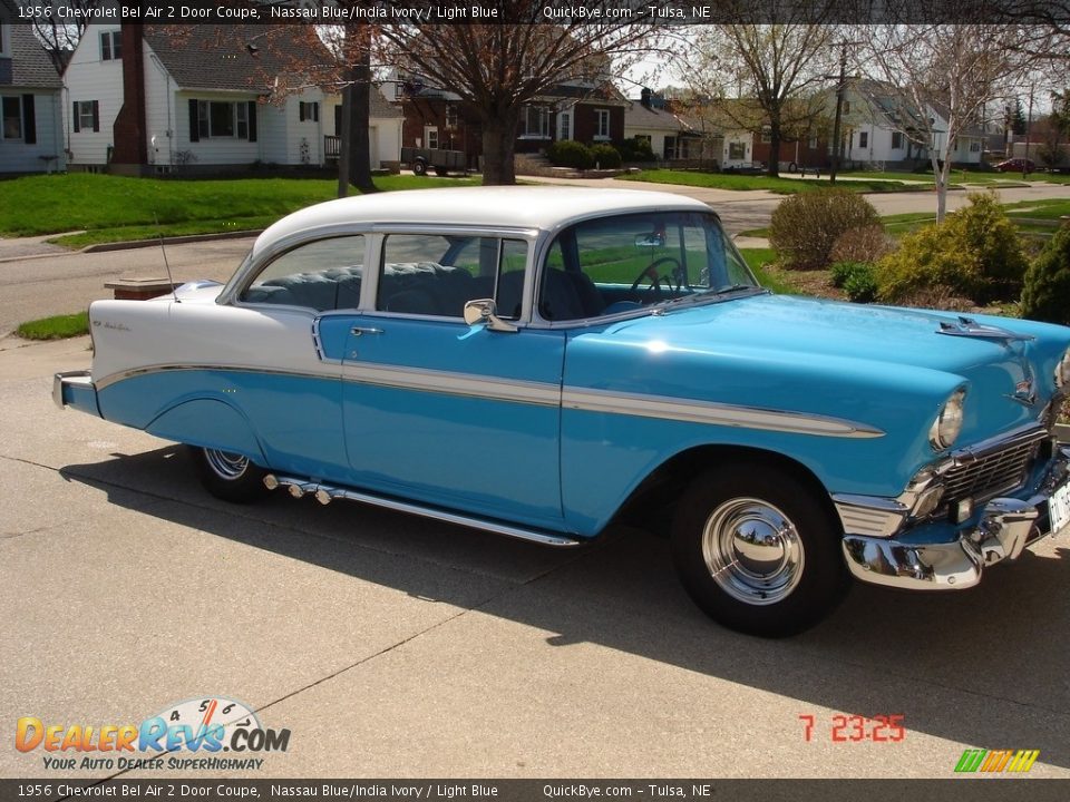 1956 Chevrolet Bel Air 2 Door Coupe Nassau Blue/India Ivory / Light Blue Photo #1