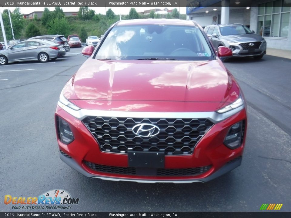 2019 Hyundai Santa Fe SE AWD Scarlet Red / Black Photo #4