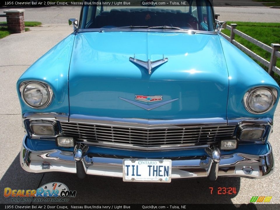 1956 Chevrolet Bel Air 2 Door Coupe Nassau Blue/India Ivory / Light Blue Photo #2