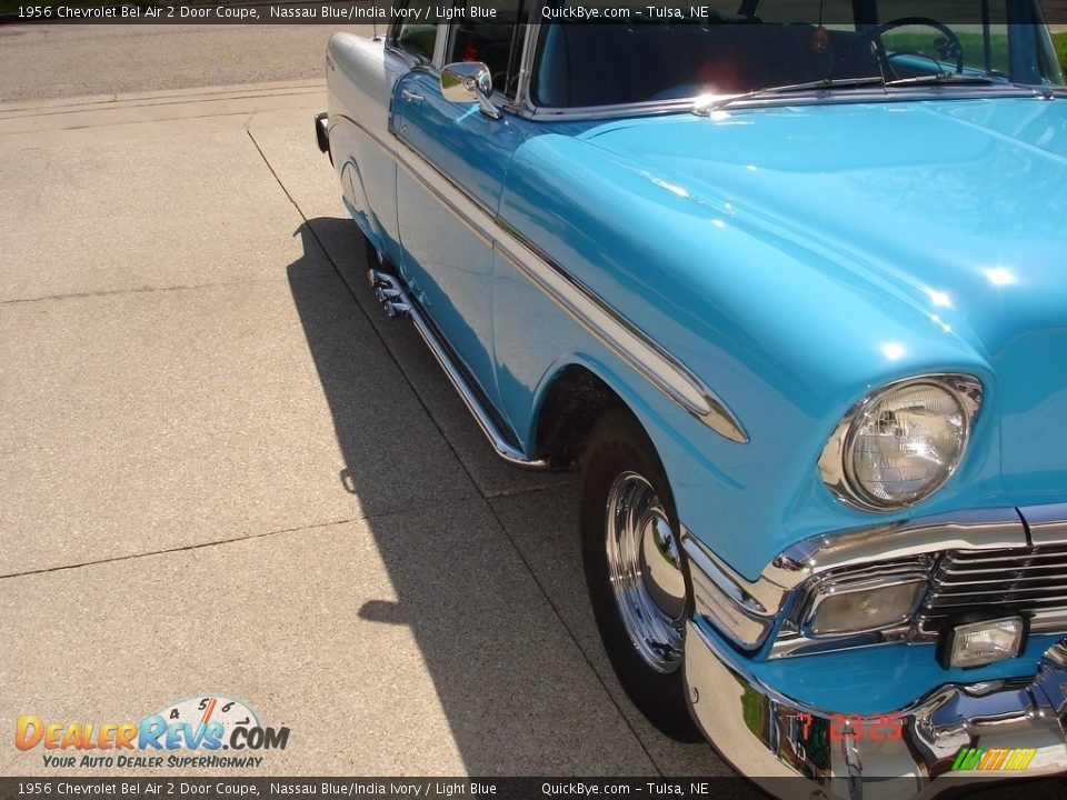 1956 Chevrolet Bel Air 2 Door Coupe Nassau Blue/India Ivory / Light Blue Photo #3