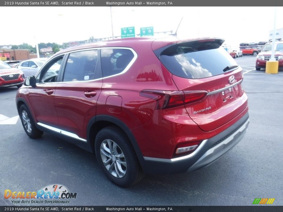 2019 Hyundai Santa Fe SE AWD Scarlet Red / Black Photo #7