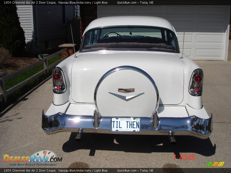 1956 Chevrolet Bel Air 2 Door Coupe Nassau Blue/India Ivory / Light Blue Photo #4