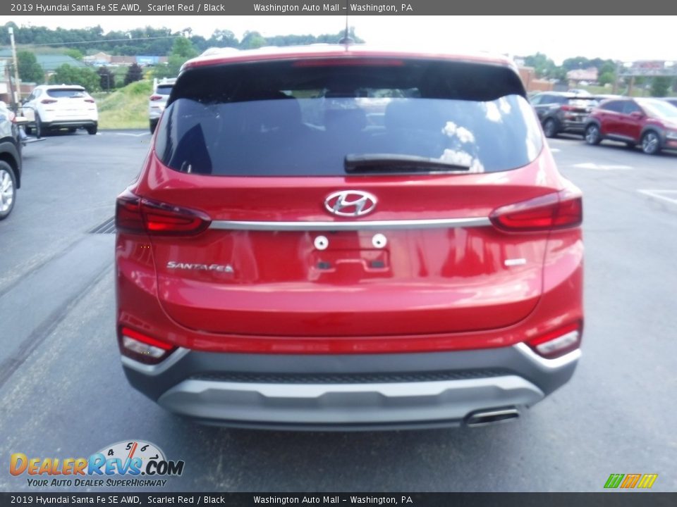 2019 Hyundai Santa Fe SE AWD Scarlet Red / Black Photo #8