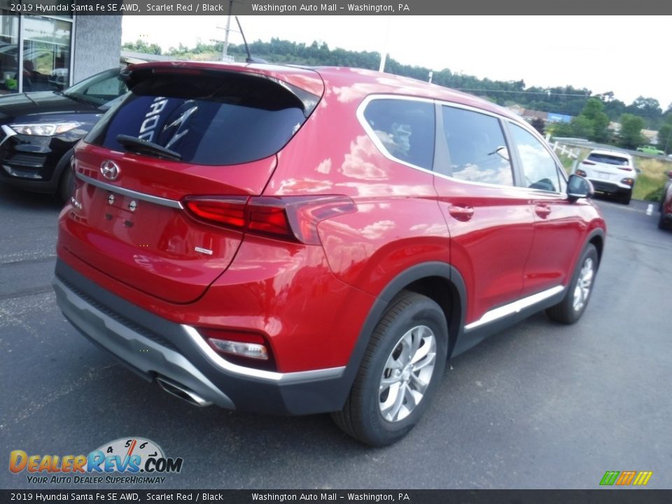 2019 Hyundai Santa Fe SE AWD Scarlet Red / Black Photo #9