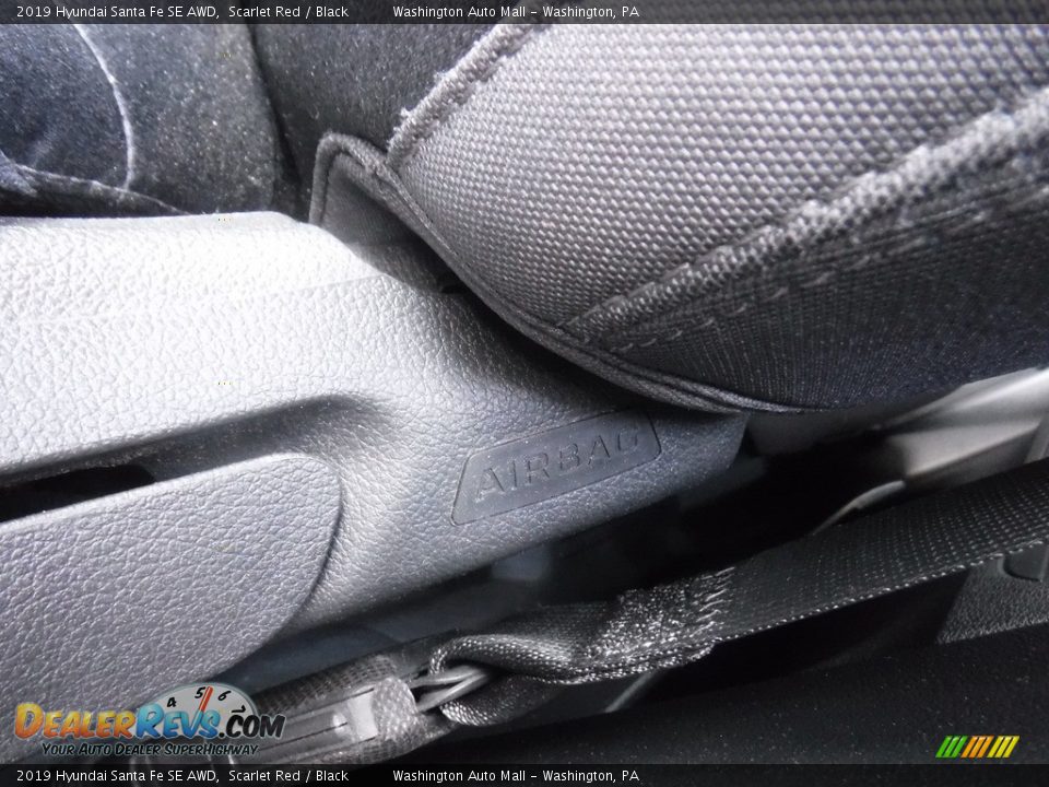 2019 Hyundai Santa Fe SE AWD Scarlet Red / Black Photo #13