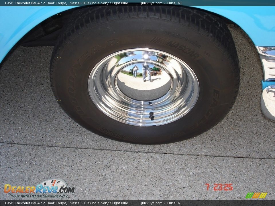 1956 Chevrolet Bel Air 2 Door Coupe Nassau Blue/India Ivory / Light Blue Photo #11