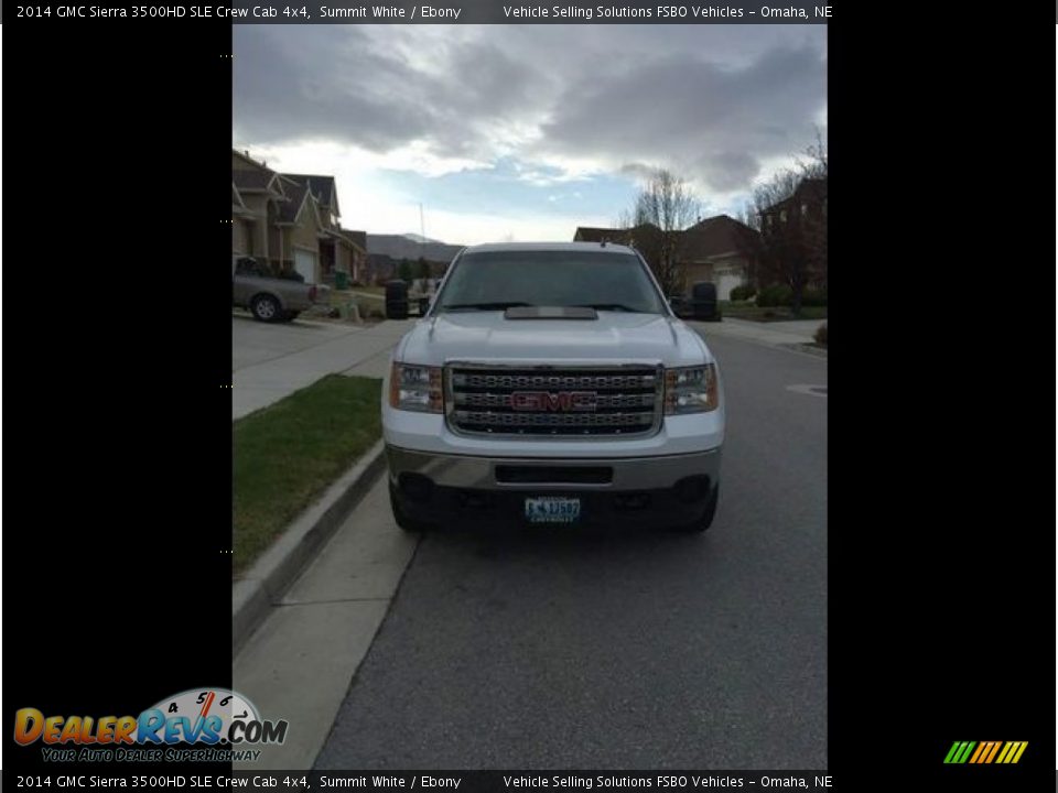 2014 GMC Sierra 3500HD SLE Crew Cab 4x4 Summit White / Ebony Photo #3