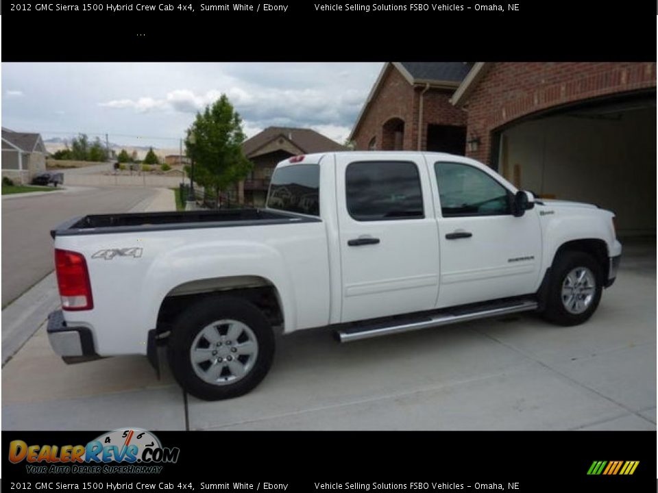 Summit White 2012 GMC Sierra 1500 Hybrid Crew Cab 4x4 Photo #3