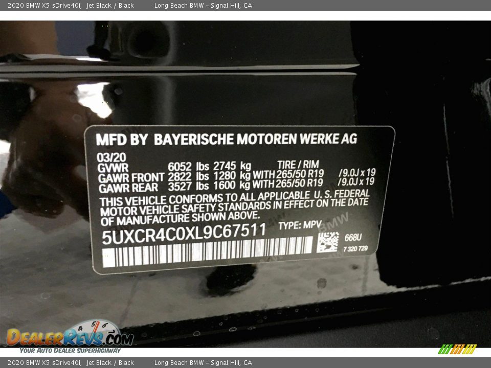 2020 BMW X5 sDrive40i Jet Black / Black Photo #18