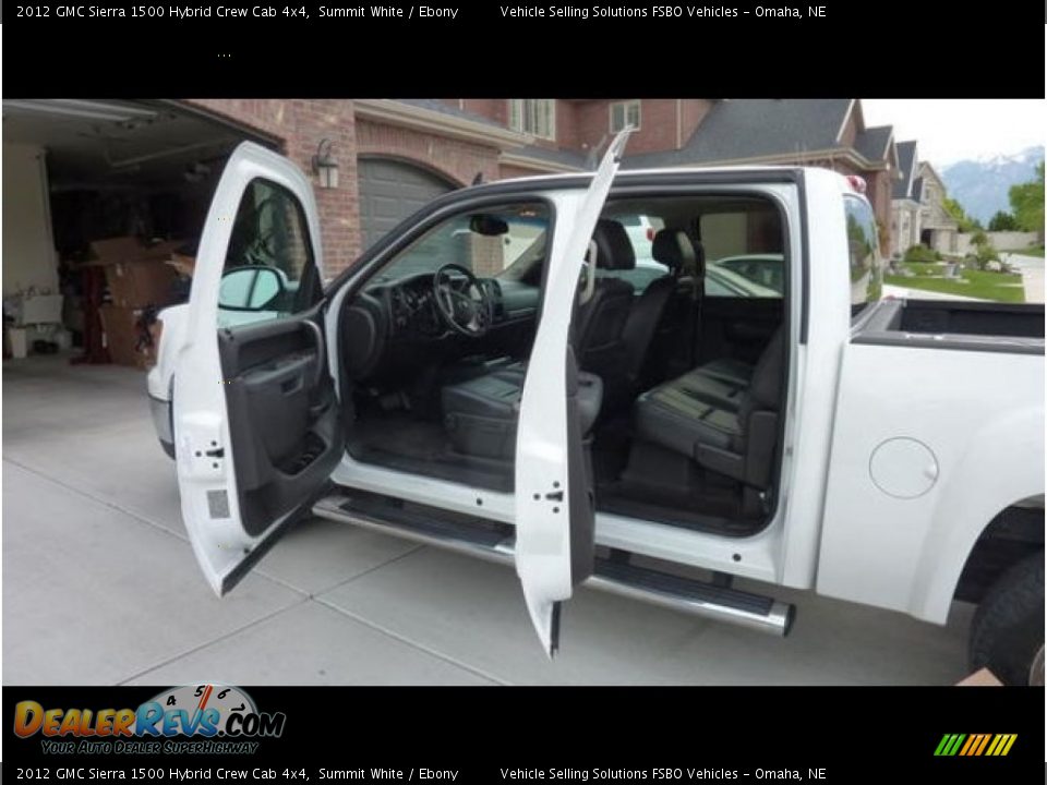 2012 GMC Sierra 1500 Hybrid Crew Cab 4x4 Summit White / Ebony Photo #5