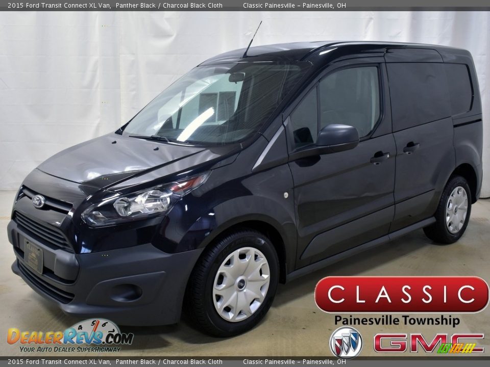 2015 Ford Transit Connect XL Van Panther Black / Charcoal Black Cloth Photo #1