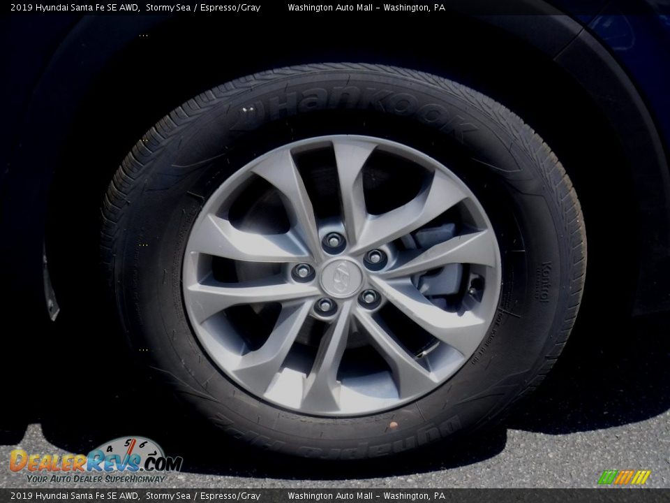 2019 Hyundai Santa Fe SE AWD Stormy Sea / Espresso/Gray Photo #3