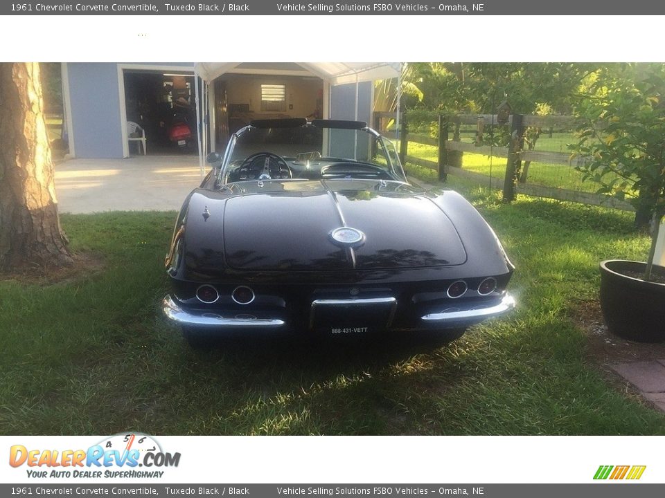1961 Chevrolet Corvette Convertible Tuxedo Black / Black Photo #2