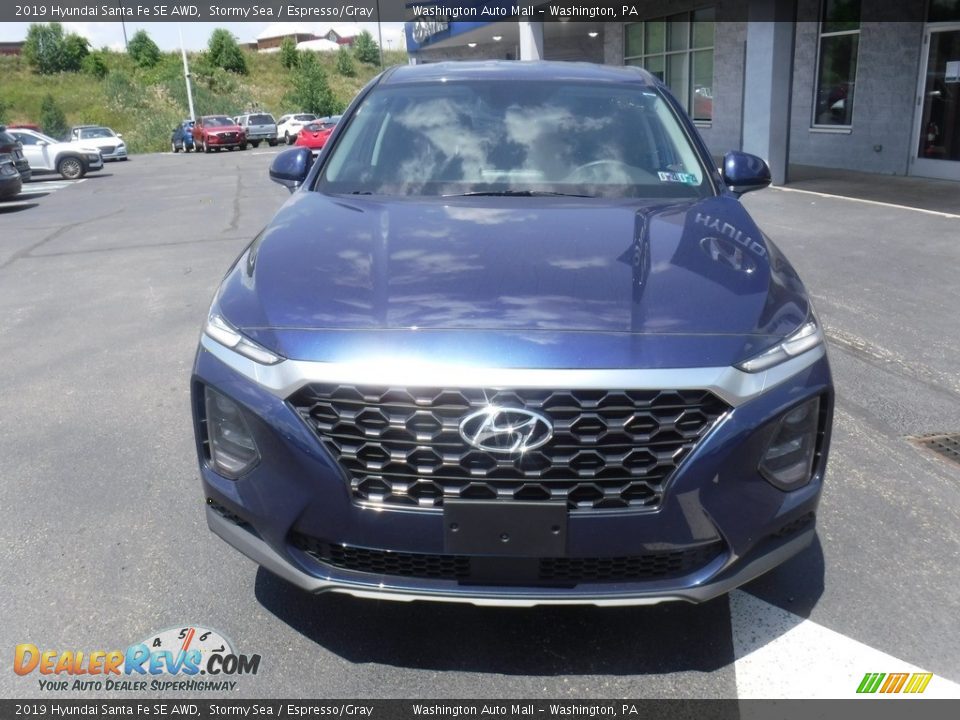 2019 Hyundai Santa Fe SE AWD Stormy Sea / Espresso/Gray Photo #4