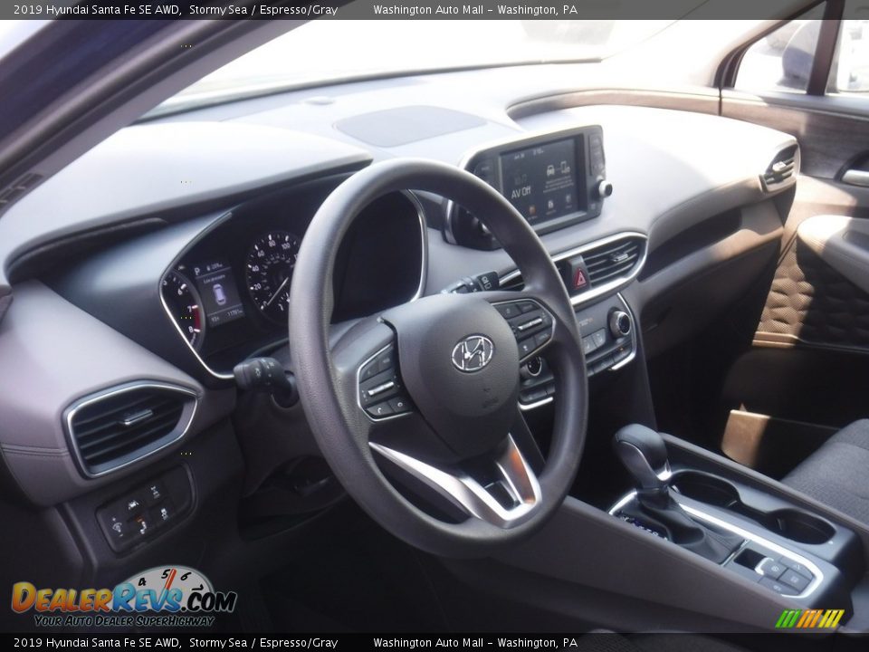 2019 Hyundai Santa Fe SE AWD Stormy Sea / Espresso/Gray Photo #12