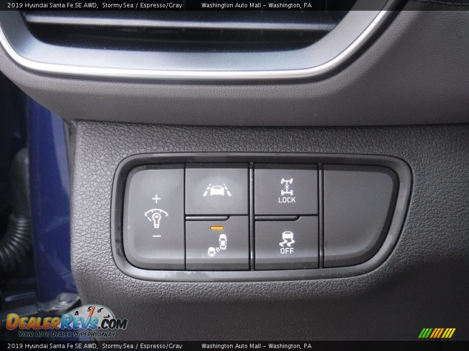 2019 Hyundai Santa Fe SE AWD Stormy Sea / Espresso/Gray Photo #15