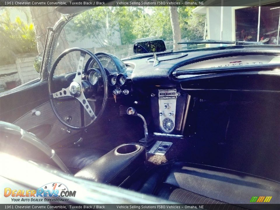 1961 Chevrolet Corvette Convertible Tuxedo Black / Black Photo #14