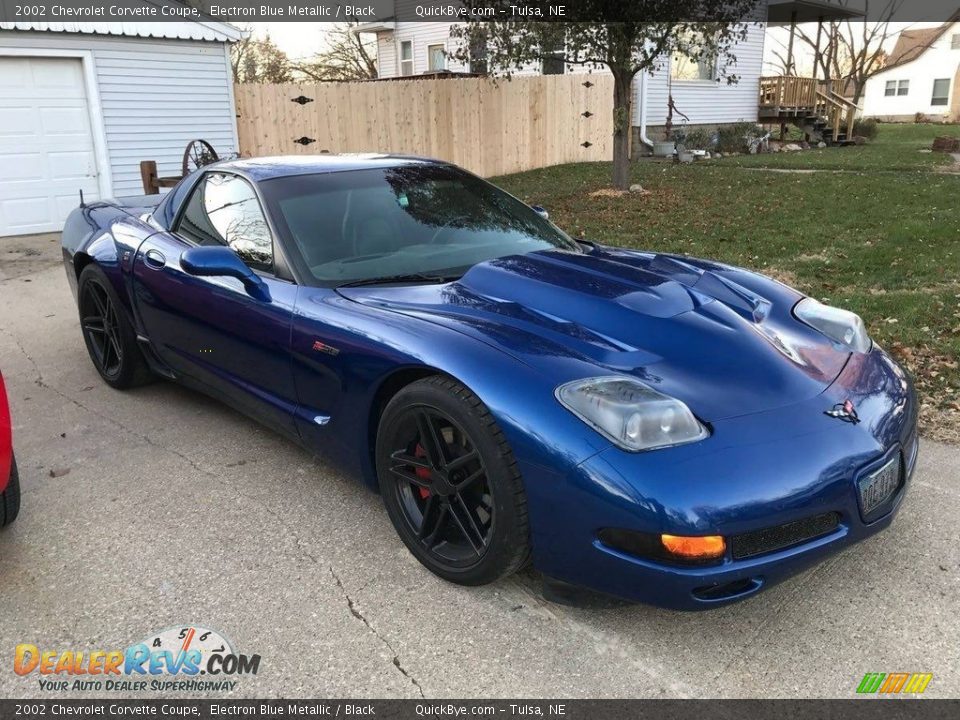 2002 Chevrolet Corvette Coupe Electron Blue Metallic / Black Photo #1