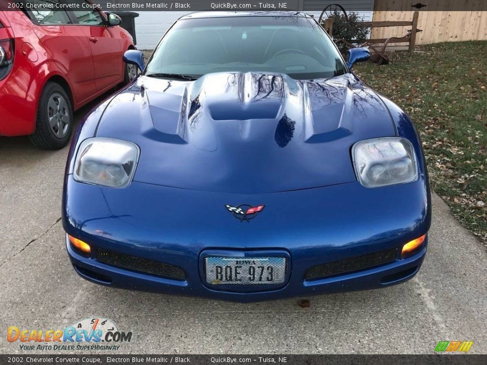 2002 Chevrolet Corvette Coupe Electron Blue Metallic / Black Photo #2