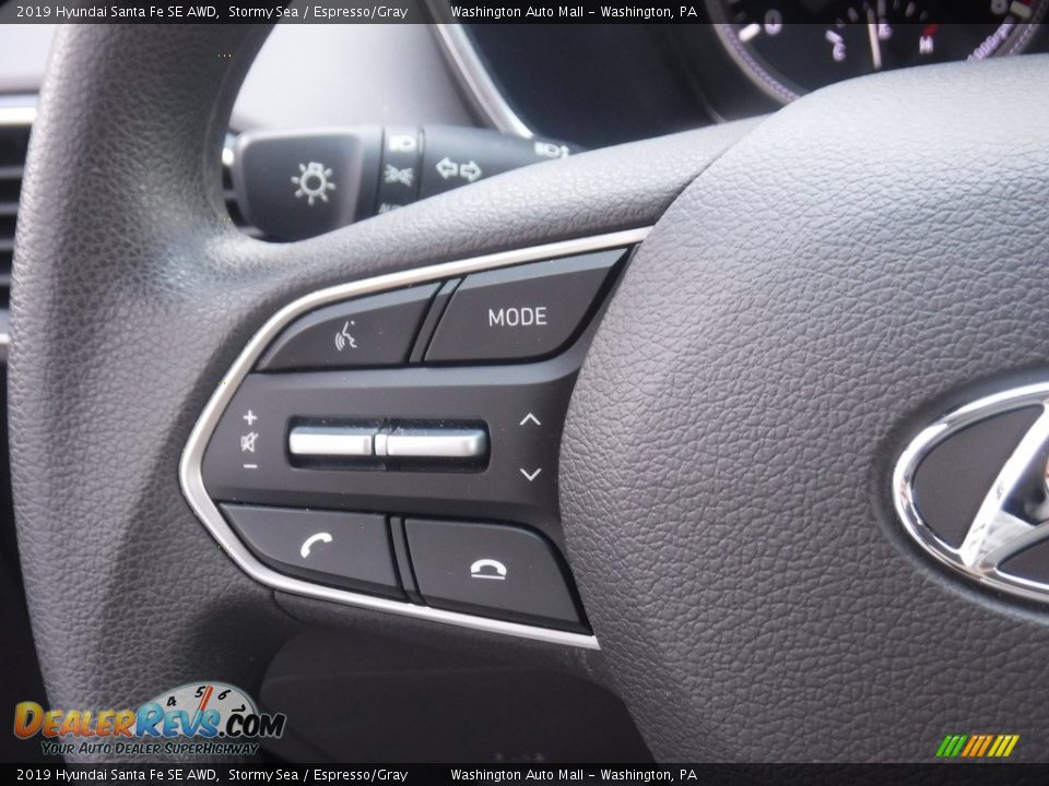 2019 Hyundai Santa Fe SE AWD Stormy Sea / Espresso/Gray Photo #20
