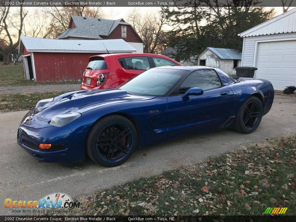 2002 Chevrolet Corvette Coupe Electron Blue Metallic / Black Photo #3